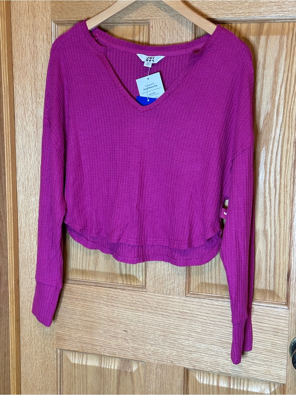 JoyLab™ Women's Waffle Long Sleeve Top Festival Size XS nwt